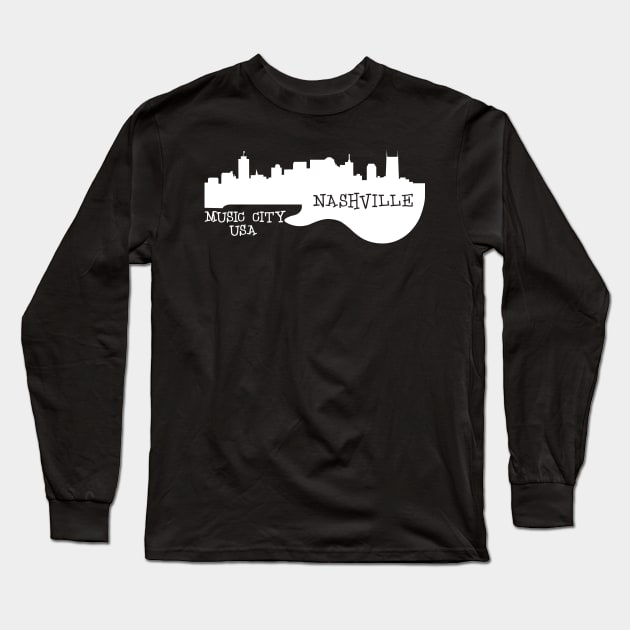 Nashville, Music City USA Long Sleeve T-Shirt by myoungncsu